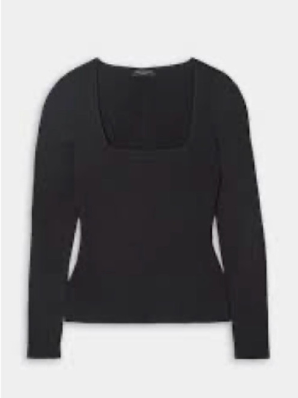 NWT- Rag & Bone Asher Black Long Sleeve Square Neck Top. Size Medium